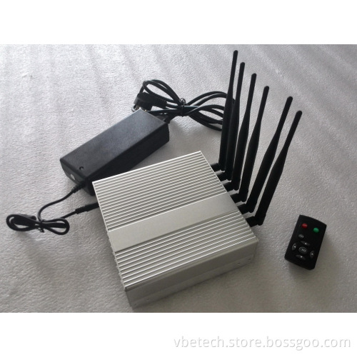6 Bands Infrared Remote Controlled Mobile Signal Jammer, 4G Signal Jammer, Signal Blocker,